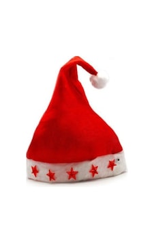 Noel Baba Şapkası Bez Işıklı Noel Baba Şapkası Bez Işıklı