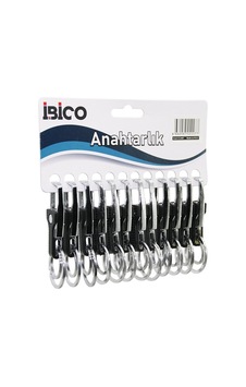 İbico İ12-007 Y Model Gövde Metal Plastik Kaplı Çift Halkalı Anahtarlık Kemer Geçmeli- 12'li Paket Çok Renkli İbico İ12-007 Y Model Gövde Metal Plastik Kaplı Çift Halkalı Anahtarlık Kemer Geçmeli- 12'li Paket Çok Renkli