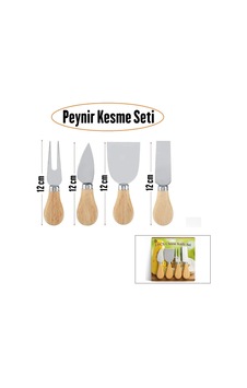 Cheese Knife Set 4pcs Peynir Seti Ahşap Bambu Saplı Bx40 Açık Mavi - Altın Cheese Knife Set 4pcs Peynir Seti Ahşap Bambu Saplı Bx40 Açık Mavi - Altın
