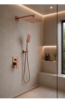 Modern Ankastre Duş Seti Rose Gold