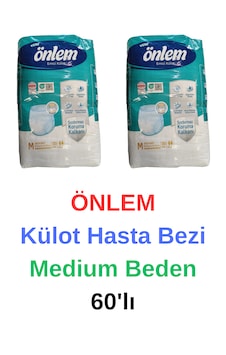 Önlem - Külot Yaşlı Yetişkin Hasta Bezi Medium Beden 60'lı M Önlem - Külot Yaşlı Yetişkin Hasta Bezi Medium Beden 60'lı M