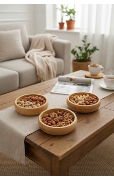 3'lü Bambu Yuvarlak Çerezlik Kase Seti 9,5 X 9,5 X 2,5 Cm Doğal Ahşap Sunum Kasesi Kahvaltılık, Sosluk, Mezelik Ve Atıştırmalık Kasesi Bej Bej 3'lü Bambu Yuvarlak Çerezlik Kase Seti 9,5 X 9,5 X 2,5 Cm Doğal Ahşap Sunum Kasesi Kahvaltılık, Sosluk, Mezelik Ve Atıştırmalık Kasesi Bej Bej