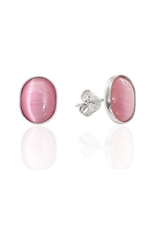 Oya Silver Pembe Oval Sedef Taşlı Gümüş Küpe 1x0.8cm Oyok376 Oya Silver Pembe Oval Sedef Taşlı Gümüş Küpe 1x0.8cm Oyok376