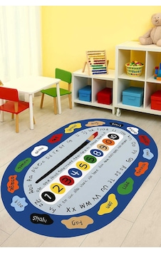 Sayılar Ve Renkler Eğitici Anaokulu Kreş Ve Çocuk Odası Oval Halı Mavi Sayılar Ve Renkler Eğitici Anaokulu Kreş Ve Çocuk Odası Oval Halı Mavi