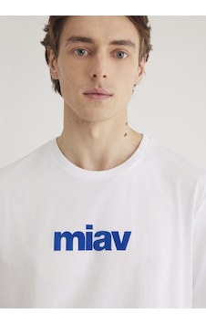 Mavi - Miav Baskılı Tişört 067153-620 Beyaz