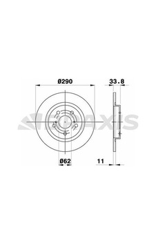 Braxis Ae0416 Fren Aynası Düz Arka Toyota Avensis 09- 290x5 4243105070