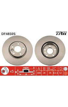 TRW DF4850S 1500159 7G911125EA (WA245489) (Fiyat:2 Adet İçindir) TRW DF4850S 1500159 7G911125EA (WA245489) (Fiyat:2 Adet İçindir)