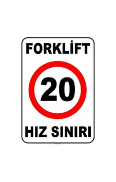 At 1426 - Forklift Açık Alan Hız Sınırı, 20 Km/saat