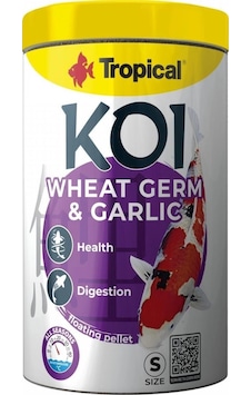 Tropical Koi Wheat Germ & Garlic Pellet Size S 1000 Ml/320 Gr Tropical Koi Wheat Germ & Garlic Pellet Size S 1000 Ml/320 Gr