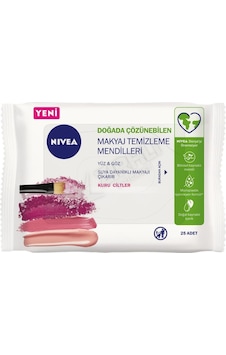 Nivea 3'ü 1 Arada Makyaj Temizleme Mendili Kuru Ciltler İçin 25'li Diğer