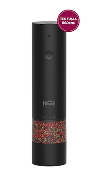 House Pratik Hp106 Şarjlı Tuz Ve Baharat Öğütücü Siyah