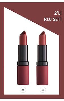 Velvet Matte Lipstick 2'li Ruj Seti - No: 22-16 Velvet Matte Lipstick 2'li Ruj Seti - No: 22-16
