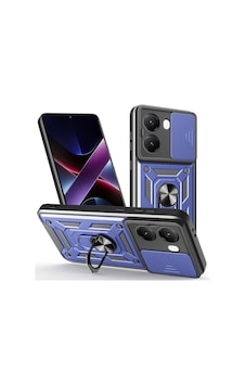 Vendas Xiaomi Poco X7 Pro Kılıf Magnetik Standlı Kamera Korumalı Zore Sürgülü Vega Kapak Mavi Vendas Xiaomi Poco X7 Pro Kılıf Magnetik Standlı Kamera Korumalı Zore Sürgülü Vega Kapak Mavi
