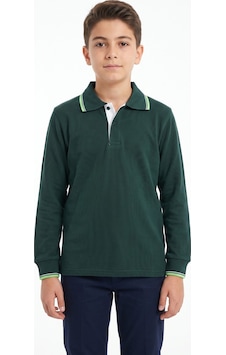 Baglan Erkek Çocuk Yeşil Selanik Polo Yaka Okul Sweatshirt Bgl-st05674 Baglan Erkek Çocuk Yeşil Selanik Polo Yaka Okul Sweatshirt Bgl-st05674