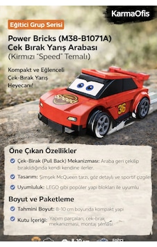 Power Bricks M38-b1071a 45 Parça Çek Bırak Yarış Arabası Kırmızı Speed Temalı Oyuncak Araba Power Bricks M38-b1071a 45 Parça Çek Bırak Yarış Arabası Kırmızı Speed Temalı Oyuncak Araba