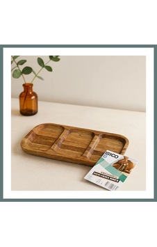 Ventra Akasya 3 Bölmeli Ahşap Servis Tepsisi 25x14 Cm Ventra Ventra Akasya 3 Bölmeli Ahşap Servis Tepsisi 25x14 Cm Ventra