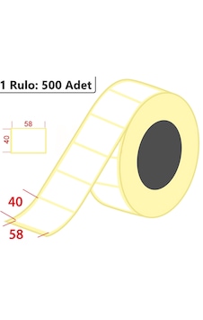 40x58 Mm Termal Terazi Etiketi 500'lü Sarım 40x58 Mm Termal Terazi Etiketi 500'lü Sarım