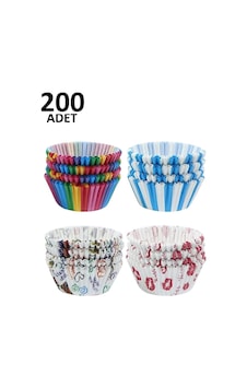 200 Adet Muffin Cupcake Kağıdı, Renkli Kağıt Muffin Kek Kalıbı Çok Renkli 200 Adet Muffin Cupcake Kağıdı, Renkli Kağıt Muffin Kek Kalıbı Çok Renkli