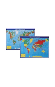 Gülpaş Dünya Siyasi ve Fiziki Harita 70X100CM 998 Gülpaş Dünya Siyasi ve Fiziki Harita 70X100CM 998