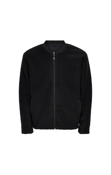 Only Onssawyer Fleece Bomber Otw Erkek Polar Ceket 22022674-BLACK Siyah Only Onssawyer Fleece Bomber Otw Erkek Polar Ceket 22022674-BLACK Siyah