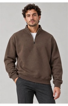 Butik İstanbul Erkek Üç İplik İçi Şardonlu Dik Yaka Yarım Fermuarlı Kışlık Sweatshirt - Kahverengi Butik İstanbul Erkek Üç İplik İçi Şardonlu Dik Yaka Yarım Fermuarlı Kışlık Sweatshirt - Kahverengi