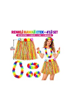 Ren.ga.renk Renkli Hawaii Etek 40 Cm Ve 4 Lü Hawaii Seti Rengaren Diğer Ren.ga.renk Renkli Hawaii Etek 40 Cm Ve 4 Lü Hawaii Seti Rengaren Diğer