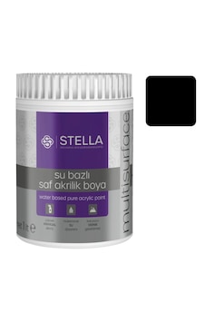 Stella Su Bazlı Saf Akrilik Boya Siyah 1 Litre Dönüşüm Boyası Siyah Stella Su Bazlı Saf Akrilik Boya Siyah 1 Litre Dönüşüm Boyası Siyah