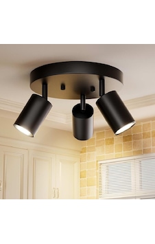 Riolight Modern8 Siyah Mutfak,salon,giyinme Odası,cafeler İçin Gün İşiğı Metal 3lü Spot Ampul Dahil 3'lü Beyaz Riolight Modern8 Siyah Mutfak,salon,giyinme Odası,cafeler İçin Gün İşiğı Metal 3lü Spot Ampul Dahil 3'lü Beyaz