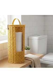 River World Hasır Plastik Görünümlü Rattan Askılı Tuvalet Kağıdı Standı Çok Renkli River World Hasır Plastik Görünümlü Rattan Askılı Tuvalet Kağıdı Standı Çok Renkli
