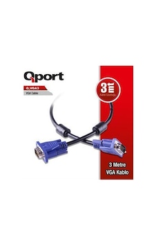Qport Q-vga3 15pın Fıltrelı 3mt Vga Kablo Diğer Qport Q-vga3 15pın Fıltrelı 3mt Vga Kablo Diğer
