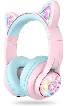 İclever BTH13 Bluetooth 5.3 Kedi Kulaklı Kulak Üstü Çocuk Kulaklık İclever BTH13 Bluetooth 5.3 Kedi Kulaklı Kulak Üstü Çocuk Kulaklık