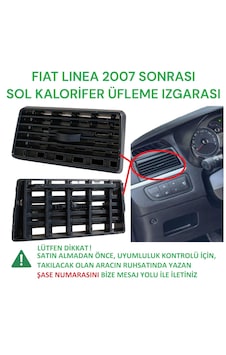 Fiat Linea Kalorifer Üfleme Izgarası 2006 Ve Sonrası Sol Ön Köşe Şöför Tarafı