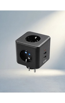 Güvenli Akım Koruma Özellikli Küp Priz 3 Usb Girişi Güvenli Akım Koruma Özellikli Küp Priz 3 Usb Girişi