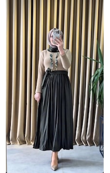 Missemramiss Msm Lumore Duo Elbise Camel/haki Çok Renkli