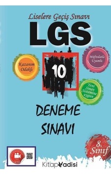 LGS 10 Deneme Sınavı- Kitap Vadisi Yayınları