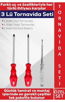 Tornavidaseti Dayanıklı Ev Atölye Tamirat Montaj Düz Yıldız Kontrol Kalemi 3 Parça Tornavida Seti Tornavidaseti Dayanıklı Ev Atölye Tamirat Montaj Düz Yıldız Kontrol Kalemi 3 Parça Tornavida Seti