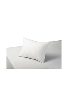 Clasy 2 Li %100 Pamuk Saten Çizgili Yastık Kılıfı 50 X 70 Beyaz