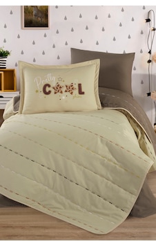 Clasy Ranforce %100 Pamuk Nakışlı Tek Kişilik Yatak Örtüsü Seti Pretta Bej Kahve Clasy Ranforce %100 Pamuk Nakışlı Tek Kişilik Yatak Örtüsü Seti Pretta Bej Kahve