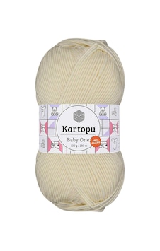 Baby One Tüylenmeyen El Örgü İpi Yünü Krem K025 Baby One Tüylenmeyen El Örgü İpi Yünü Krem K025