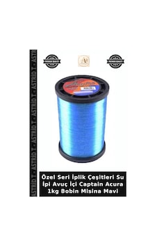Özel Seri İplik Çeşitleri Su İpi Avuç İçi Captain Acura 1kg Bobin Misina Mavi 0.50mm Özel Seri İplik Çeşitleri Su İpi Avuç İçi Captain Acura 1kg Bobin Misina Mavi 0.50mm