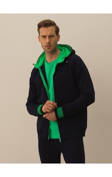 Xint Lacivert Regular Fit Kapüşonlu Pamuklu Sweat Mont 350174 Xint Lacivert Regular Fit Kapüşonlu Pamuklu Sweat Mont 350174