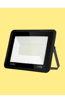 100 Watt Siyah Slim Kasa 3000k Günışığı Ip65 Led Projektör