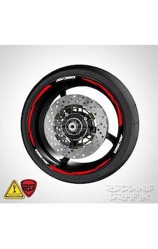 Adv350 Yazılı Kırmızı Reflektörlü Jant Şeridi Redlinegrafik Adv350 Yazılı Kırmızı Reflektörlü Jant Şeridi Redlinegrafik
