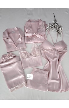Mh Moony Homewears Pudra Kutulu Altılı Ultra Deluxe Kaplı Çeyiz Seti Pudra Mh Moony Homewears Pudra Kutulu Altılı Ultra Deluxe Kaplı Çeyiz Seti Pudra