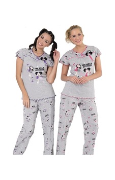 Meks Berrak Bayan Pijama Takımı 5130 - Renk: Fuşya / Beden: S AÇIK GRİ Meks Berrak Bayan Pijama Takımı 5130 - Renk: Fuşya / Beden: S AÇIK GRİ