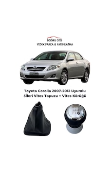 Toyota Corolla 5 İleri Vites Topuzu + Vites Körüğü 2007-2012 Uyumlu Toyota Corolla 5 İleri Vites Topuzu + Vites Körüğü 2007-2012 Uyumlu