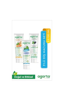 Agarta Doğal Florürsüz Misvak Aktif Nane Diş Macunu 3 x 100 ML Agarta Doğal Florürsüz Misvak Aktif Nane Diş Macunu 3 x 100 ML