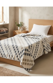 Padişah Tek Kişilik Peluş Battaniye Geometrik Desenli Gri Krem Wellsoft 155x215 Cm Çok Renkli Padişah Tek Kişilik Peluş Battaniye Geometrik Desenli Gri Krem Wellsoft 155x215 Cm Çok Renkli