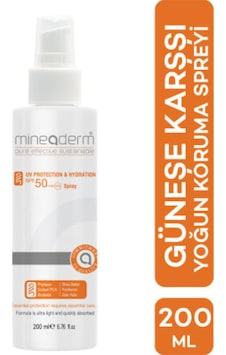 Mineaderm SPF 50 UV Protection & Hydration Güneşe Karşı Yoğun Koruma Spreyi 200 ML Mineaderm SPF 50 UV Protection & Hydration Güneşe Karşı Yoğun Koruma Spreyi 200 ML