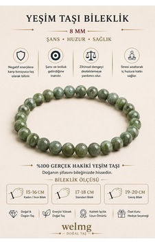 Yeşim Taşı Bileklik - Doğal Taş Bileklik Haki Haki Yeşim Taşı Bileklik - Doğal Taş Bileklik Haki Haki